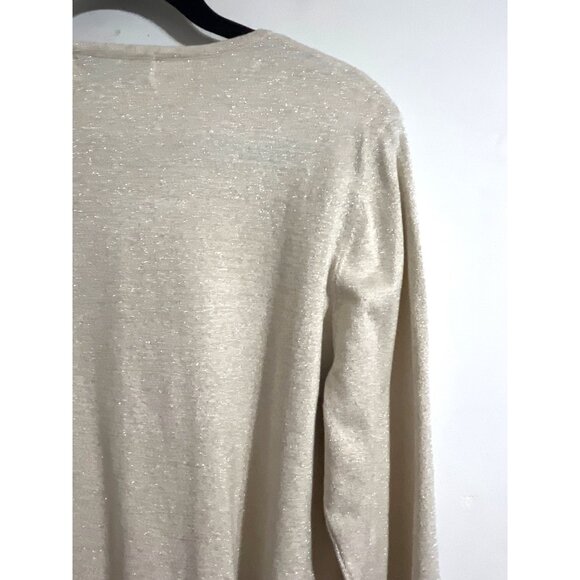 Alfred Dunner Champagne Embellished Open Front Cardigan Size L NWT - Picture 9 of 15